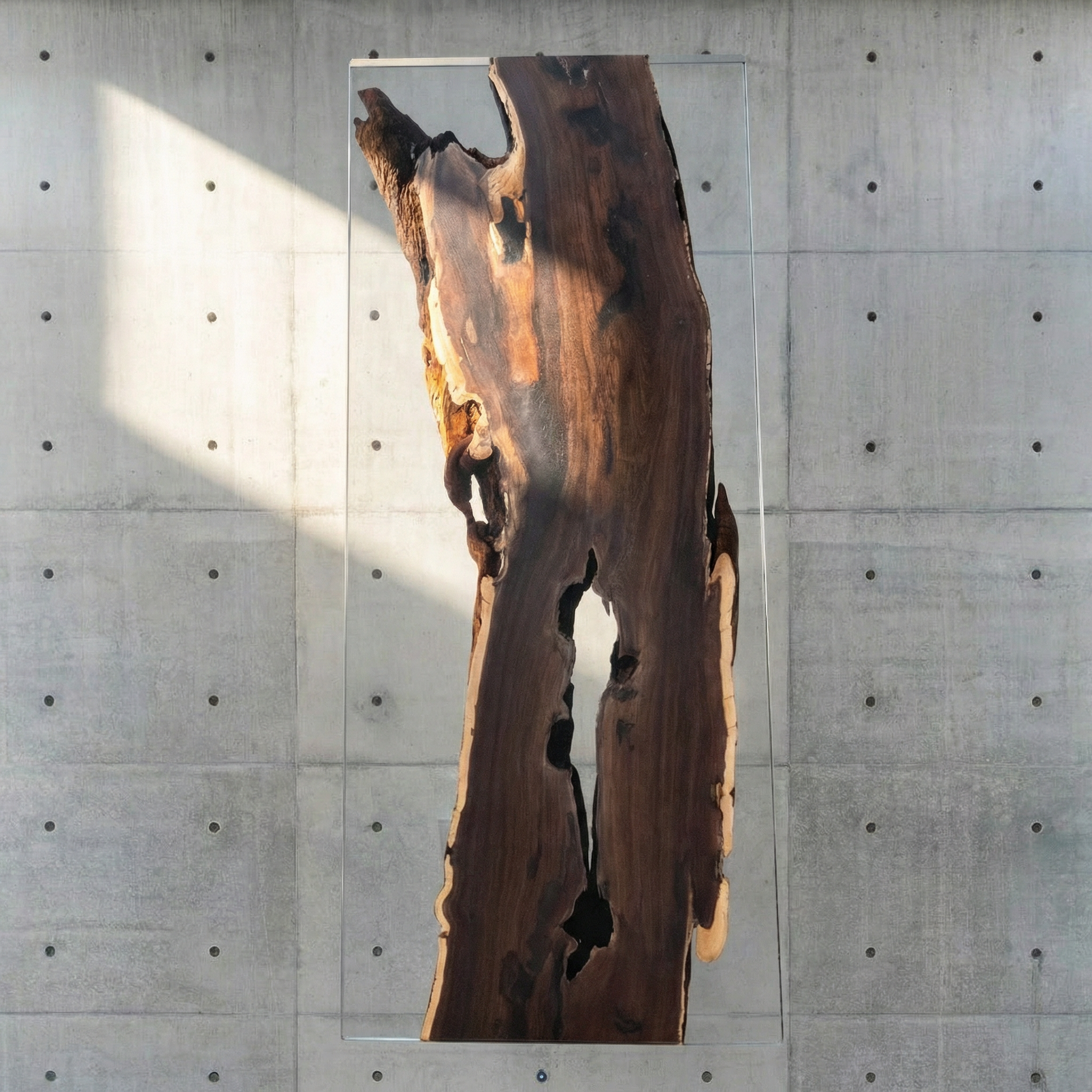 Crystawood Ebony Epoxy Resin Table - 93.7x35.4x2.7"