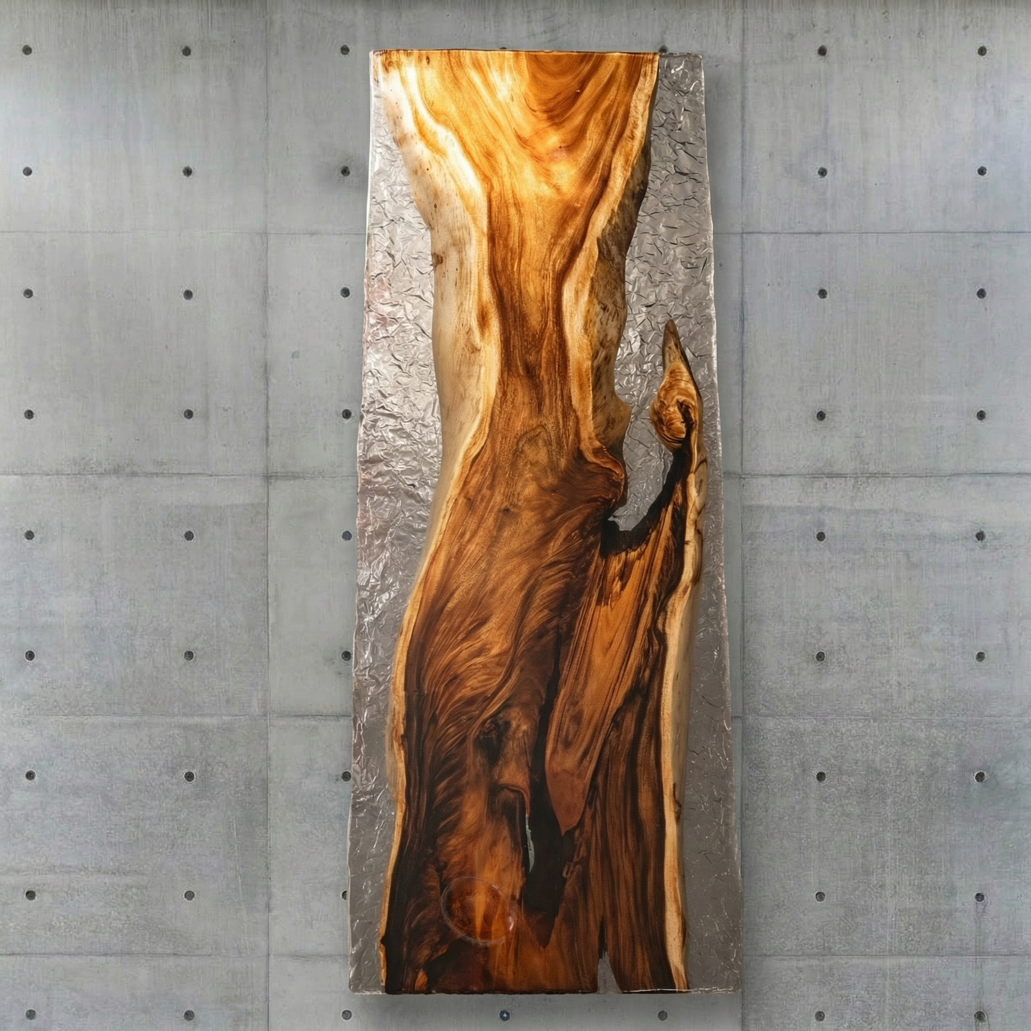 Crystawood Suar Wood Epoxy Resin Table - 141.7x43.3x2.6"