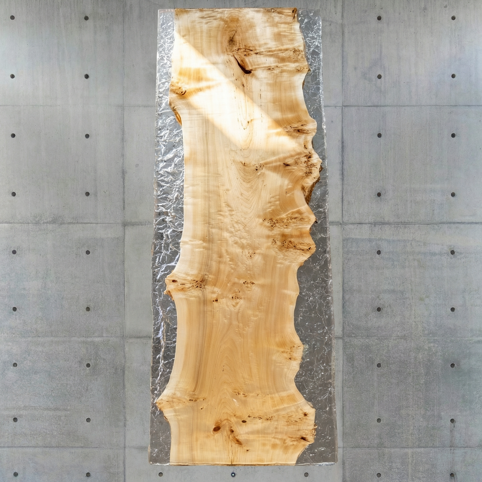 Crystawood Poplar Epoxy Resin Table - 119.7x39.2x2.8"