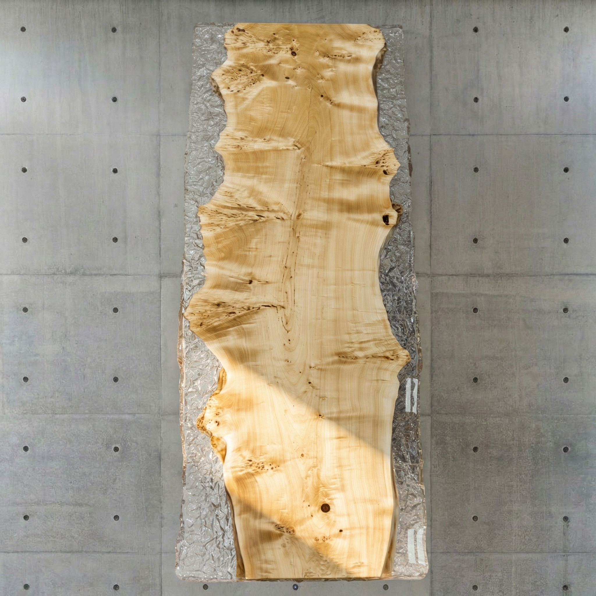 Crystawood Poplar Epoxy Resin Table - 119.3x39.8x2.8"