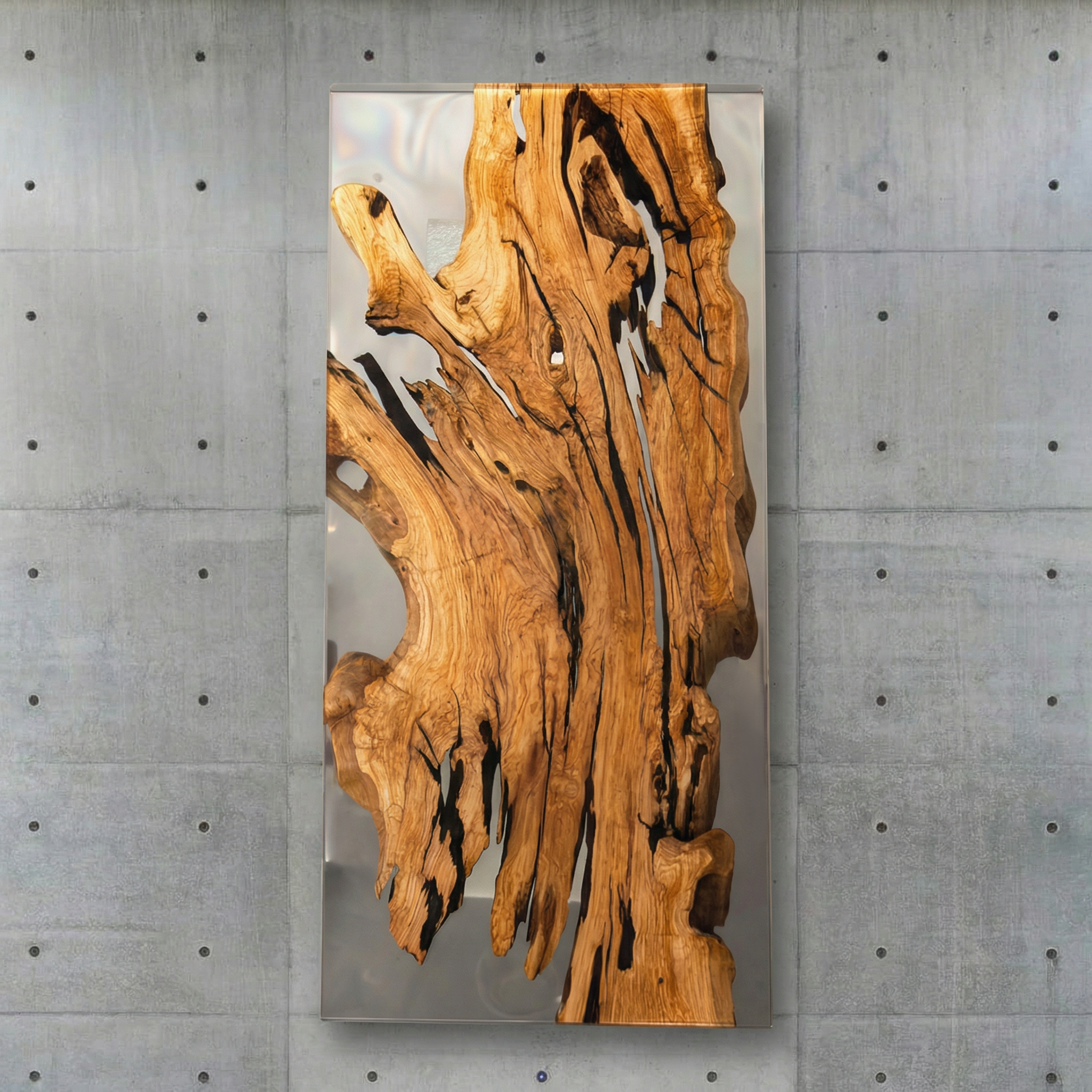 Crystawood Italian Olive Epoxy Resin Table - 78.7x35.4x2.2"