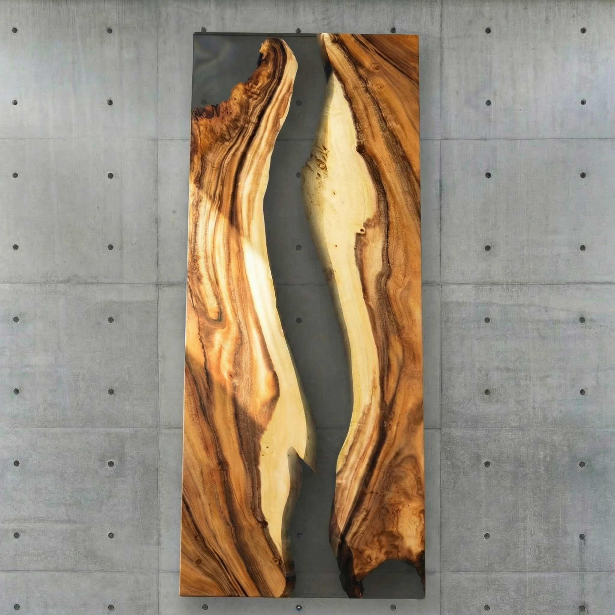 Crystawood Suar Wood Epoxy Resin Table - 102.4x35.4x2.0"