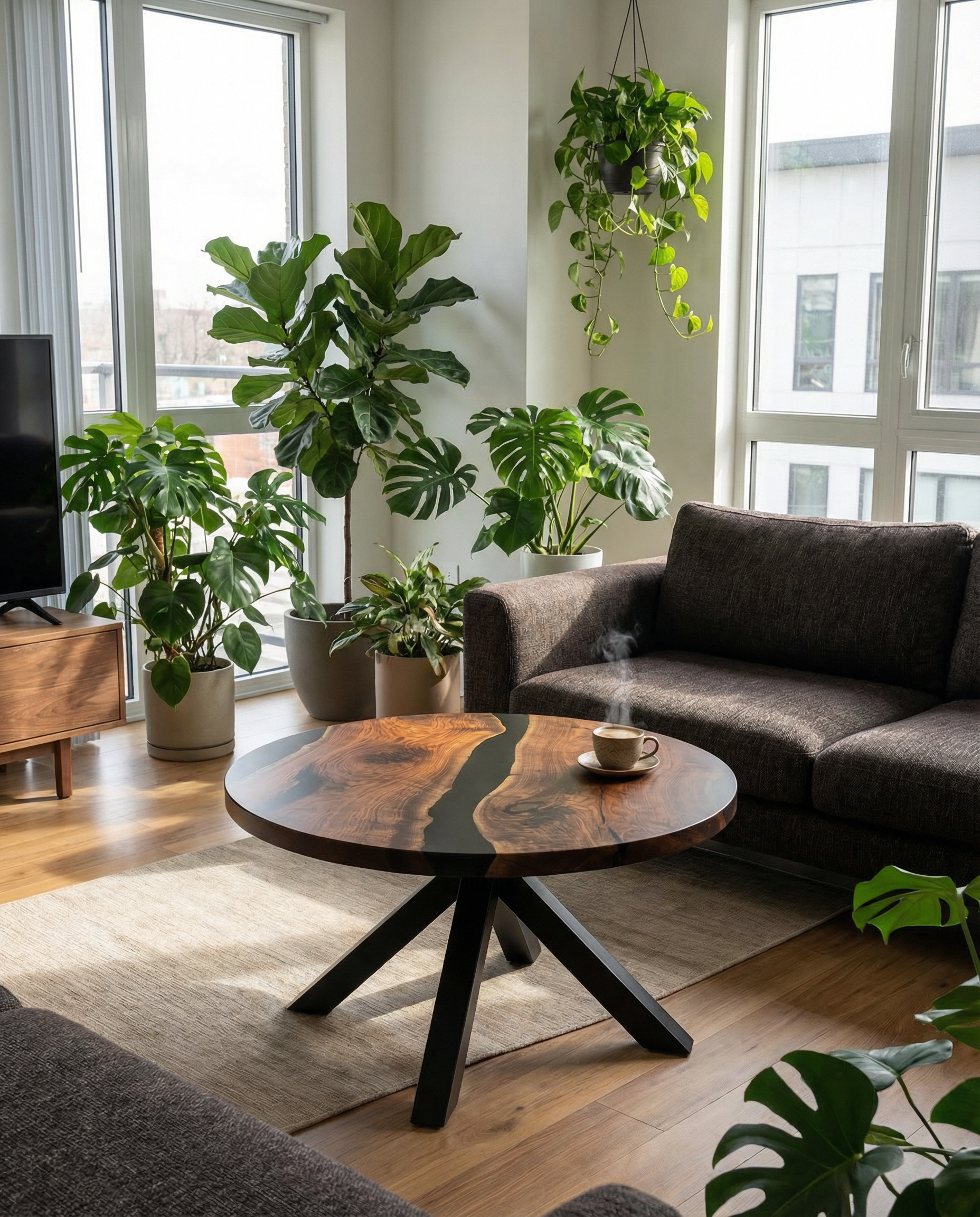 American Black Walnut Resin Coffee Table