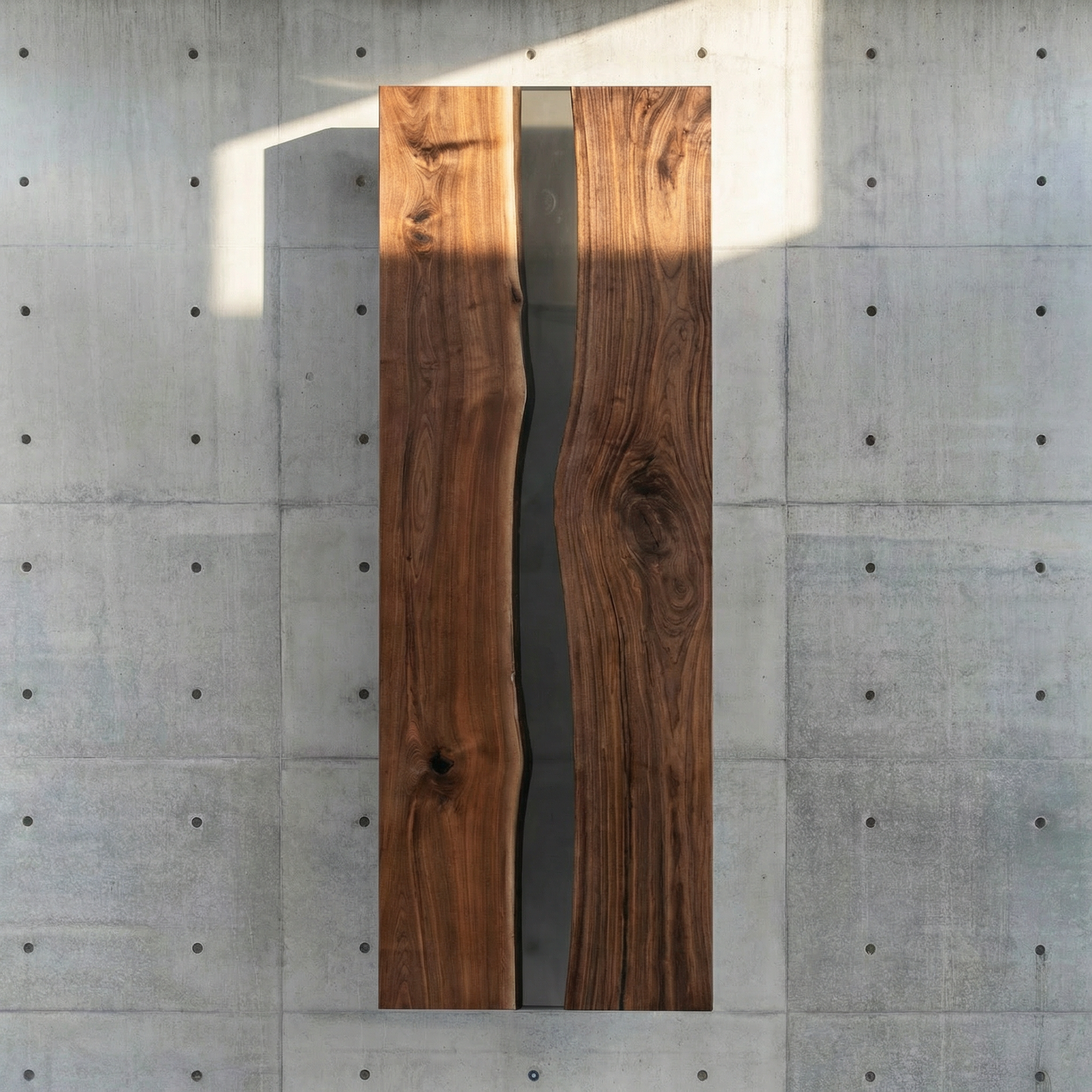 Crystawood American Black Walnut Epoxy Resin Table - 114.2x39.4x1.8"