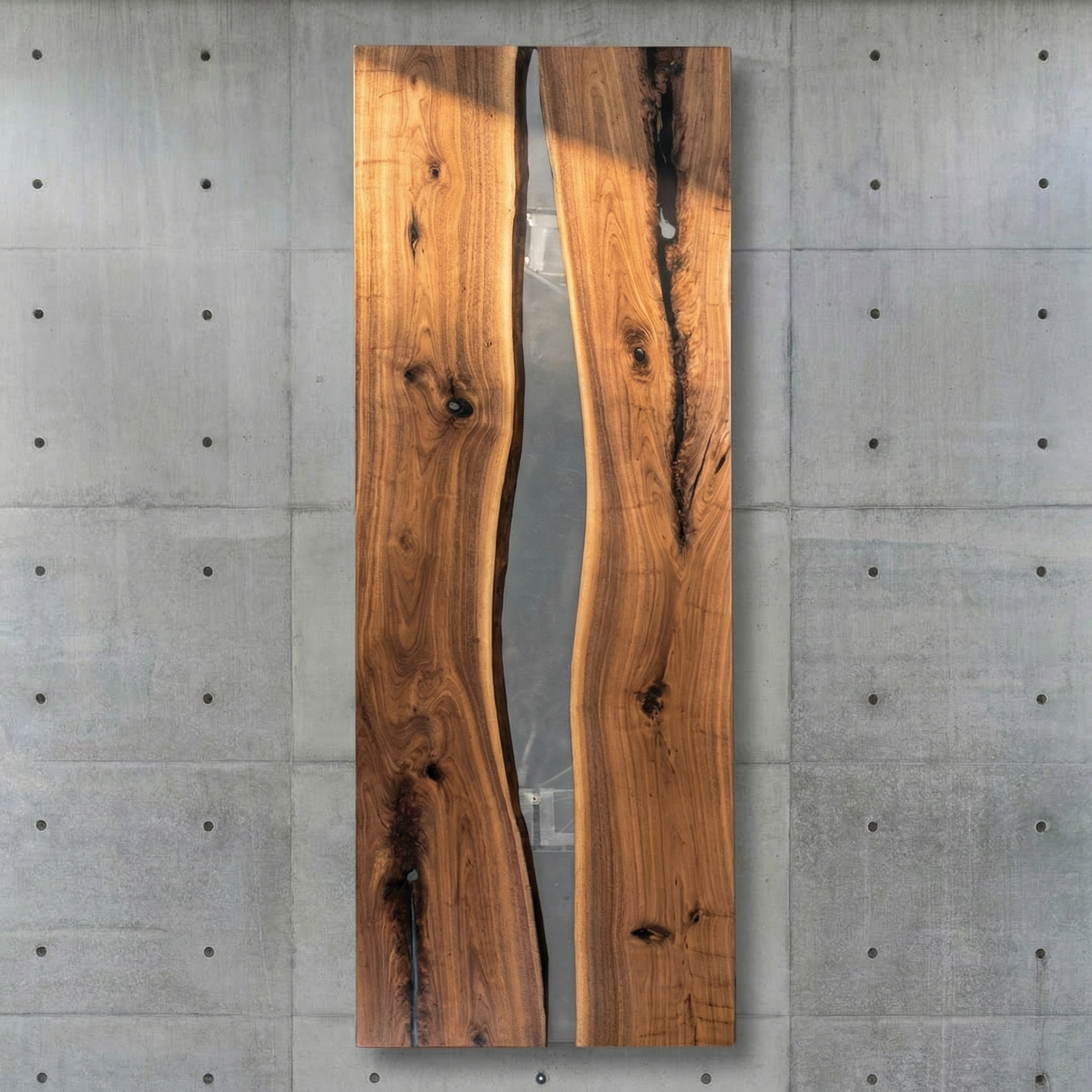 Crystawood American Black Walnut Epoxy Resin Table - 126.0x39.4x1.8"