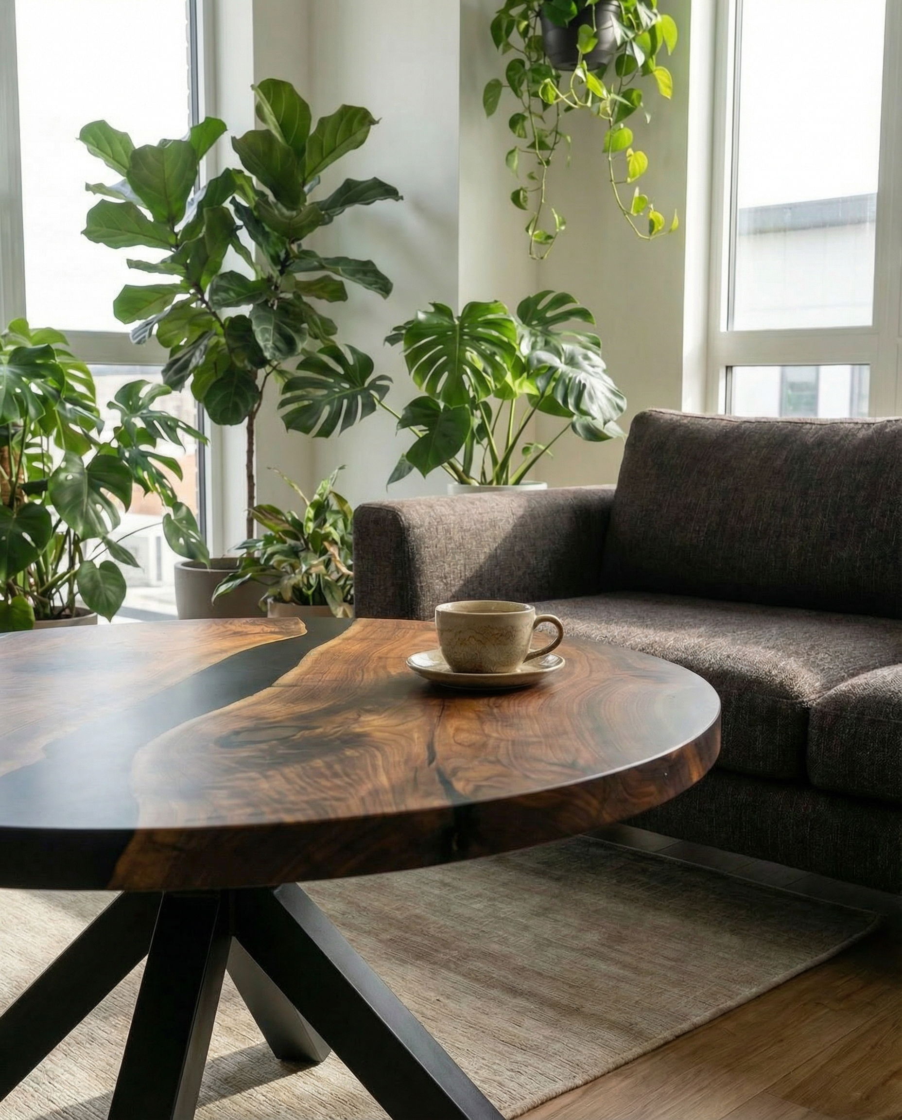 American Black Walnut Resin Coffee Table