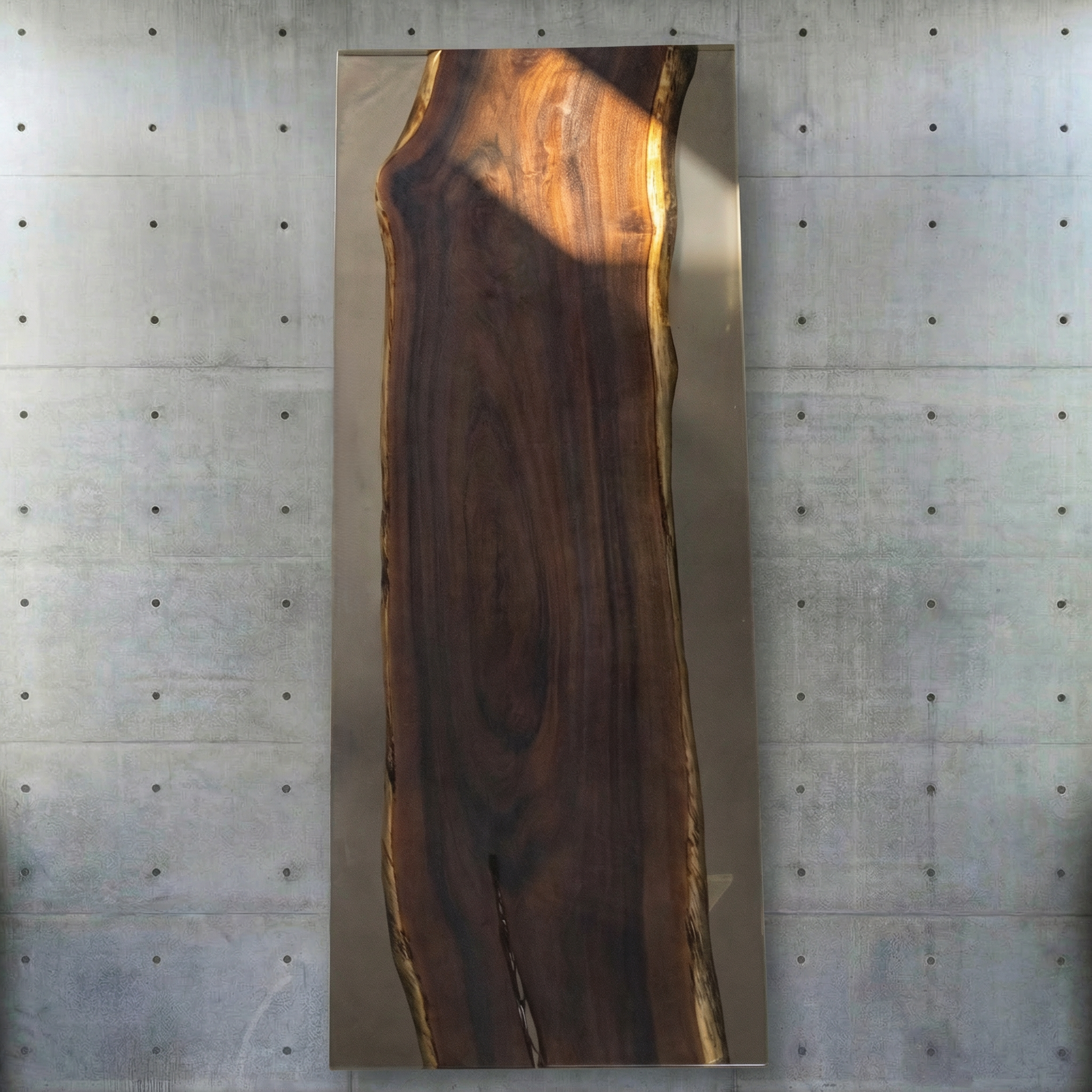 Crystawood Ebony Epoxy Resin Table - 102.4x35.4x2.0"