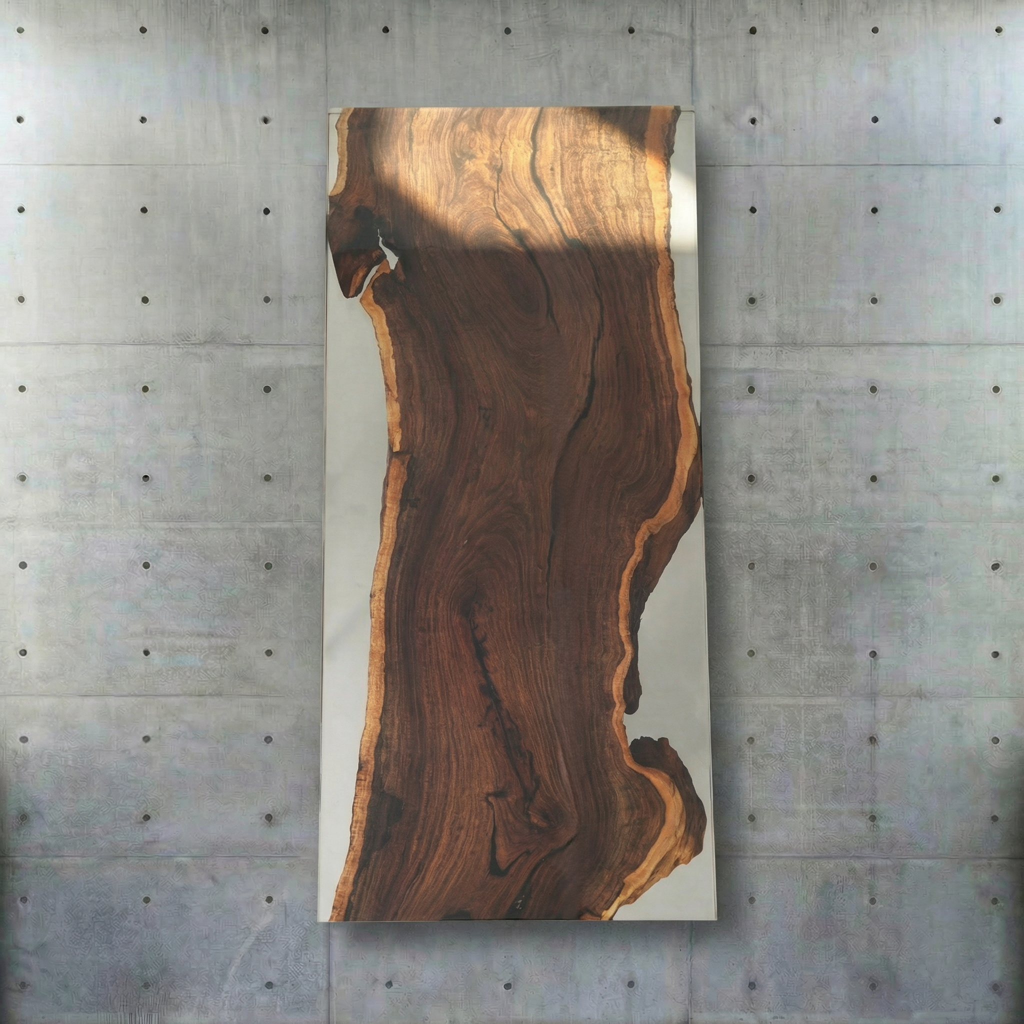 Crystawood Ebony Epoxy Resin Table - 82.7x35.4x2.2"