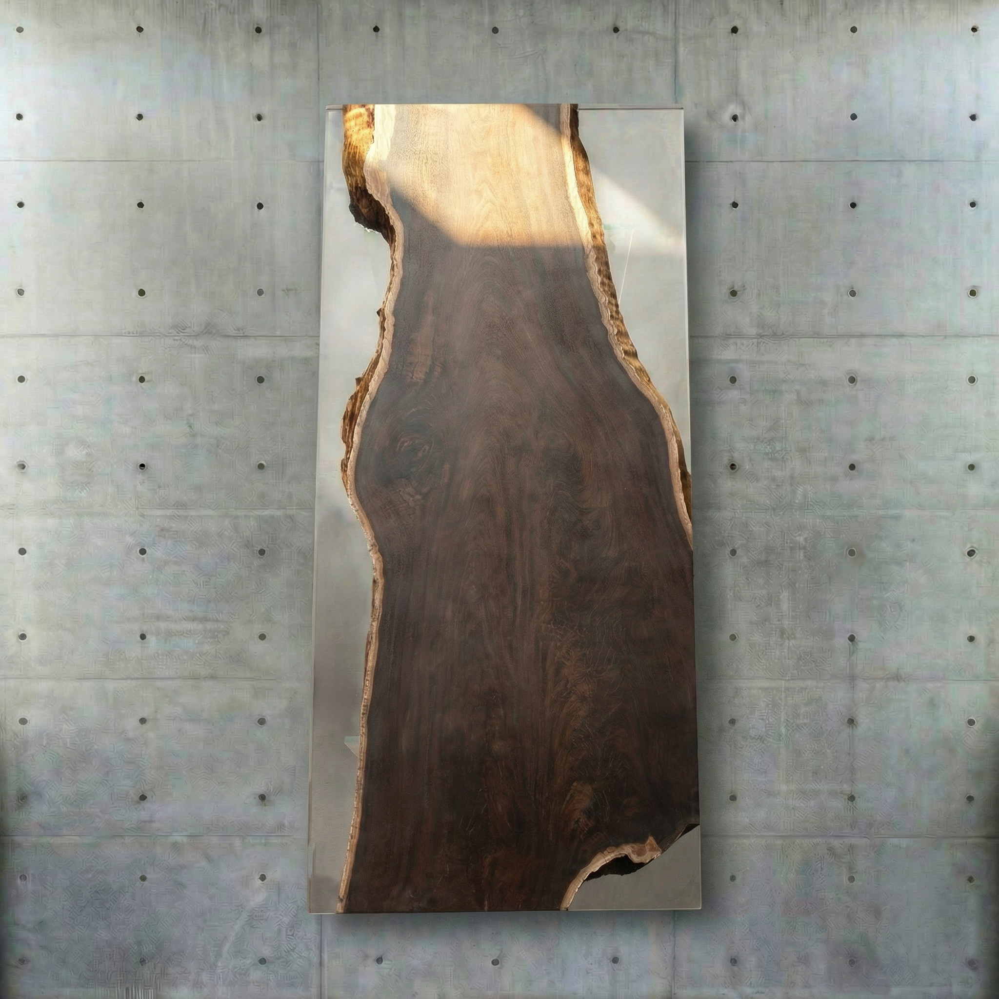 Crystawood Ebony Epoxy Resin Table - 74.8x31.5x2.2"