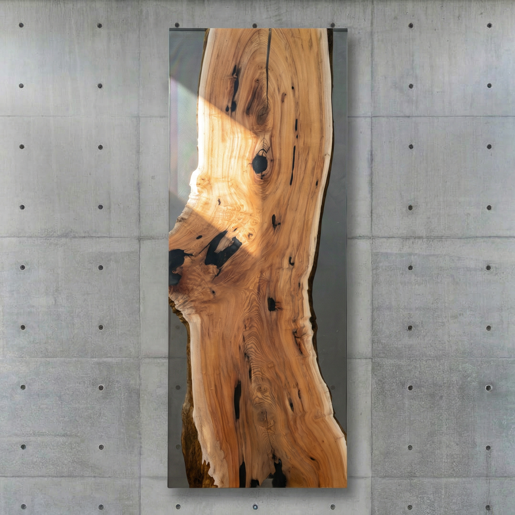 Crystawood Japanese Zelkova Epoxy Resin Table - 109.4x39.4x2.4"