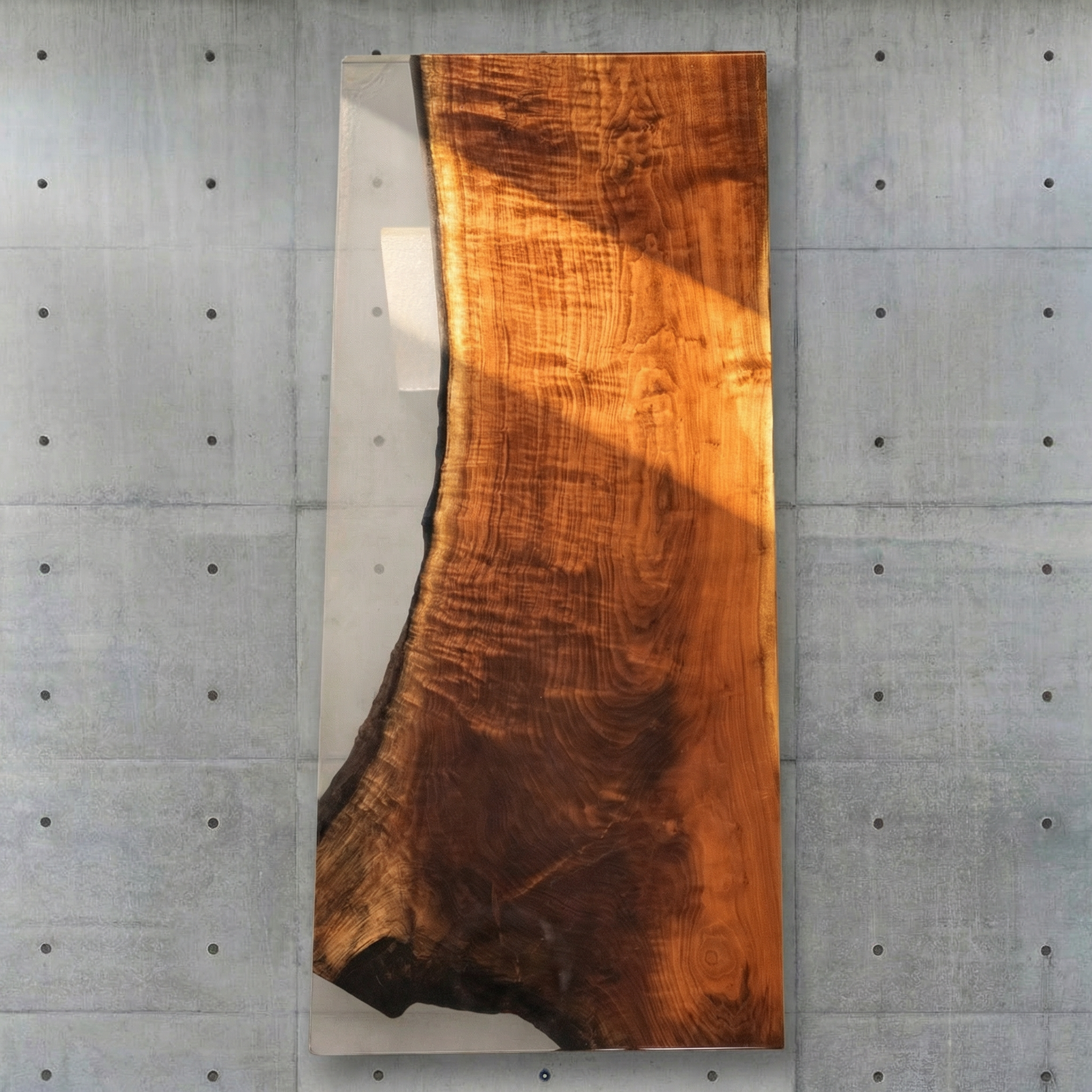 Crystawood American Black Walnut Epoxy Resin Table - 78.7x31.5x2.0"