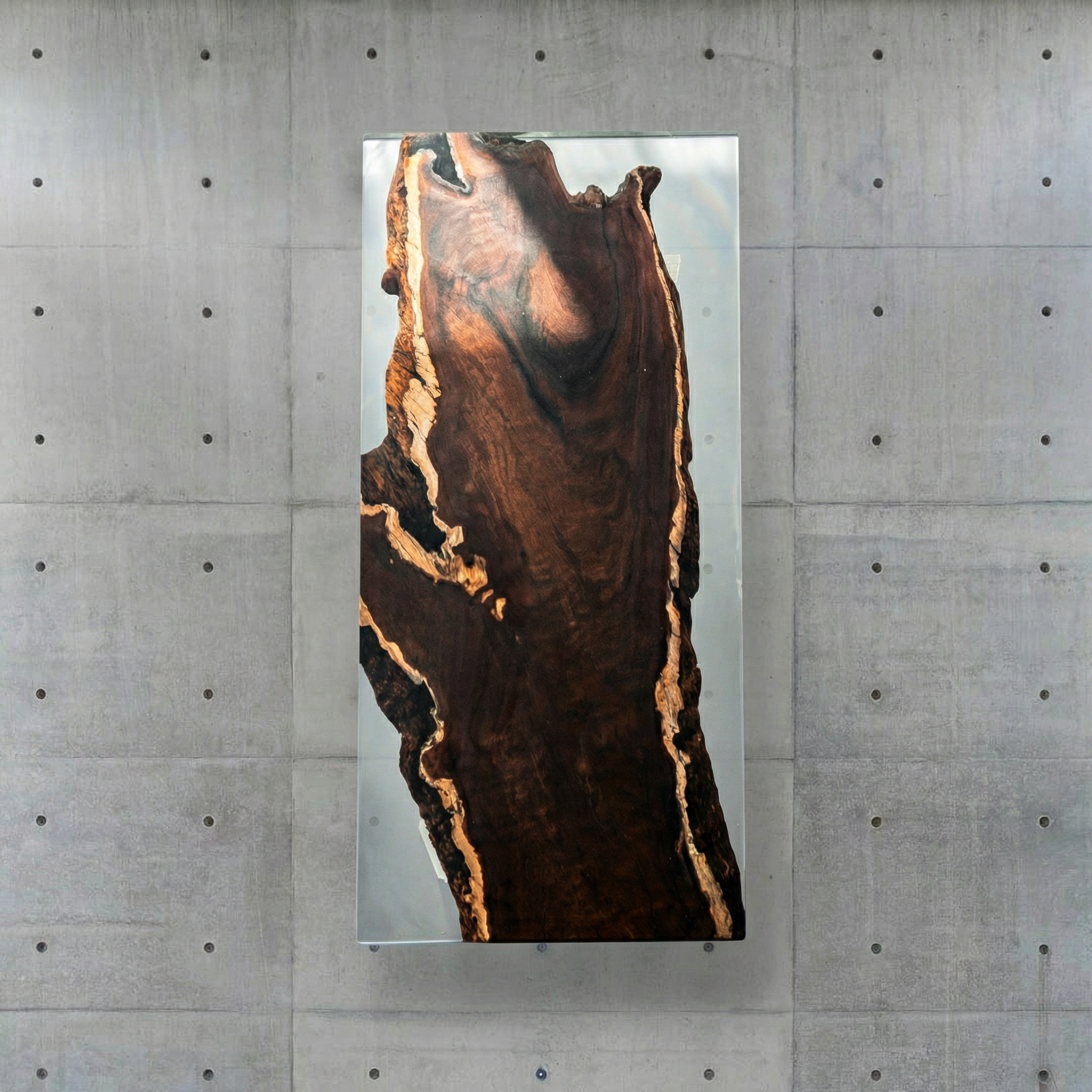 Crystawood Ebony Epoxy Resin Table - 70.5x32.7x1.8"