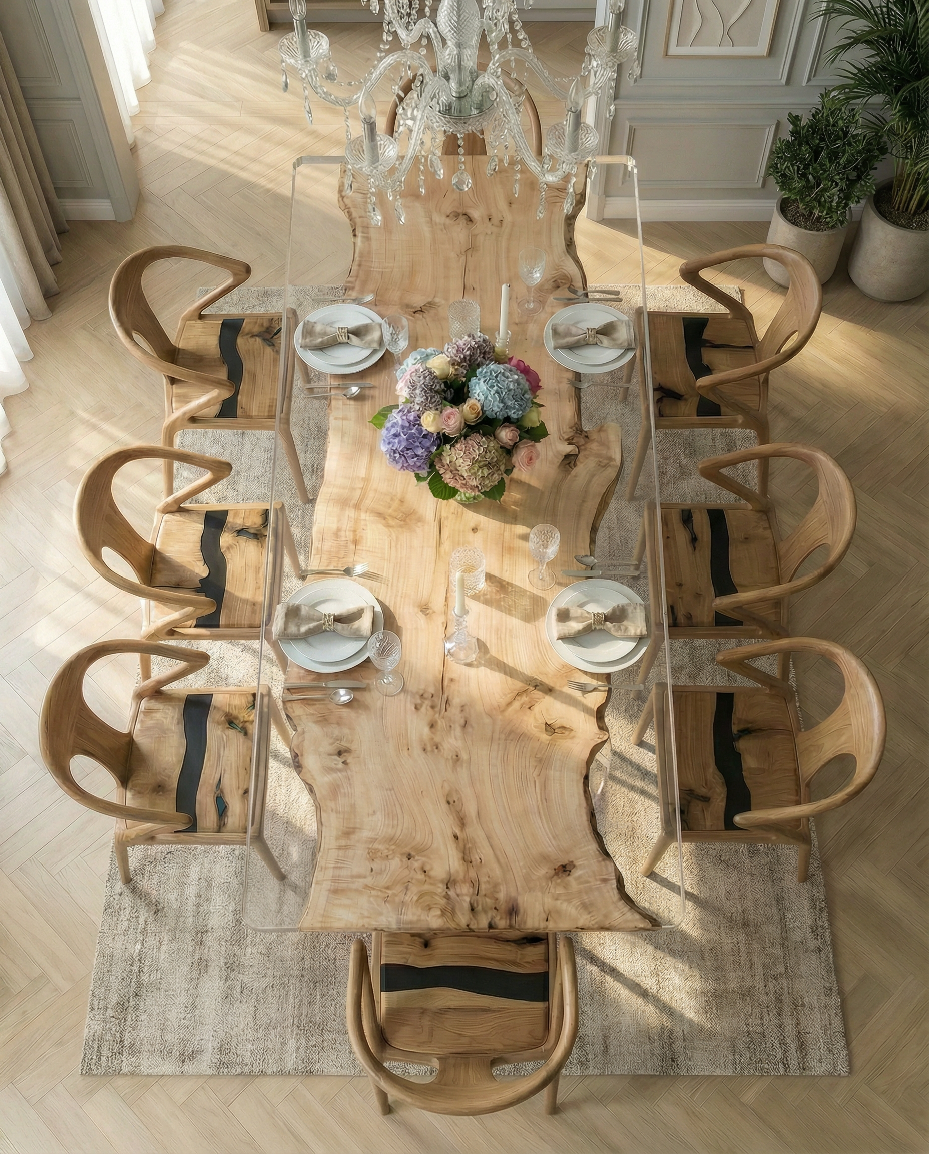 Poplar Epoxy Resin Table | Contemporary Handmade Design