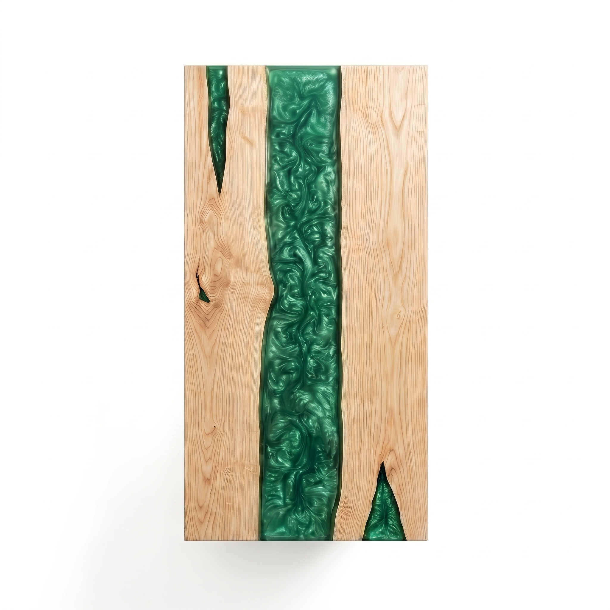 Ash Wood Green River Epoxy Table