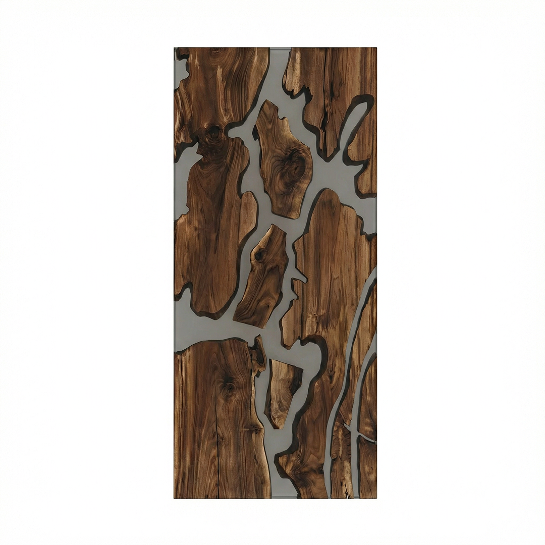 American Black Walnut Grey Epoxy Dining Table