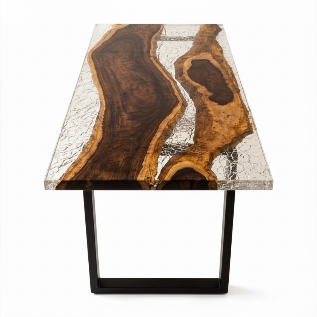 Ebony Crystal Epoxy Dining Table