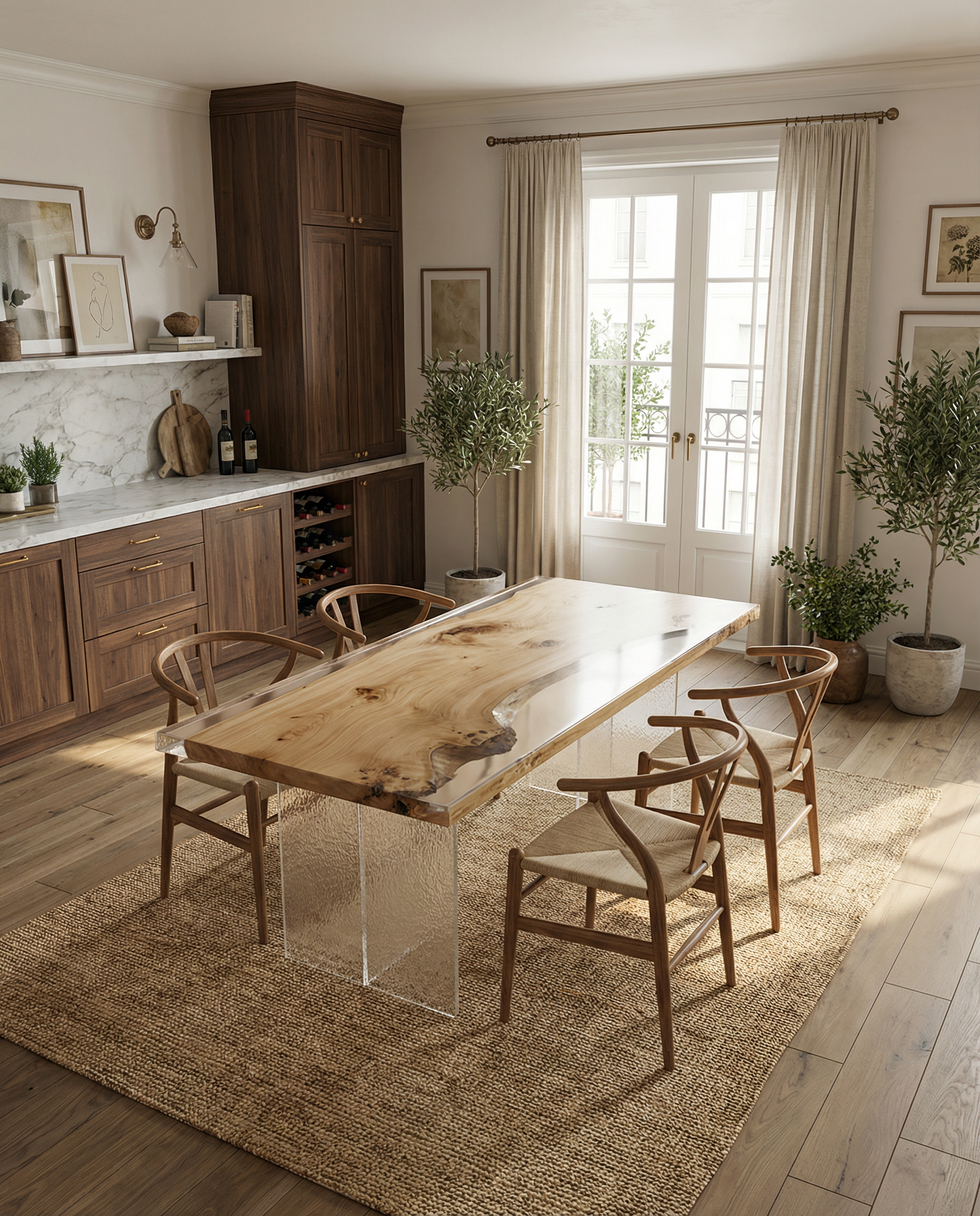 Poplar Epoxy Resin Table | Contemporary Handmade Design