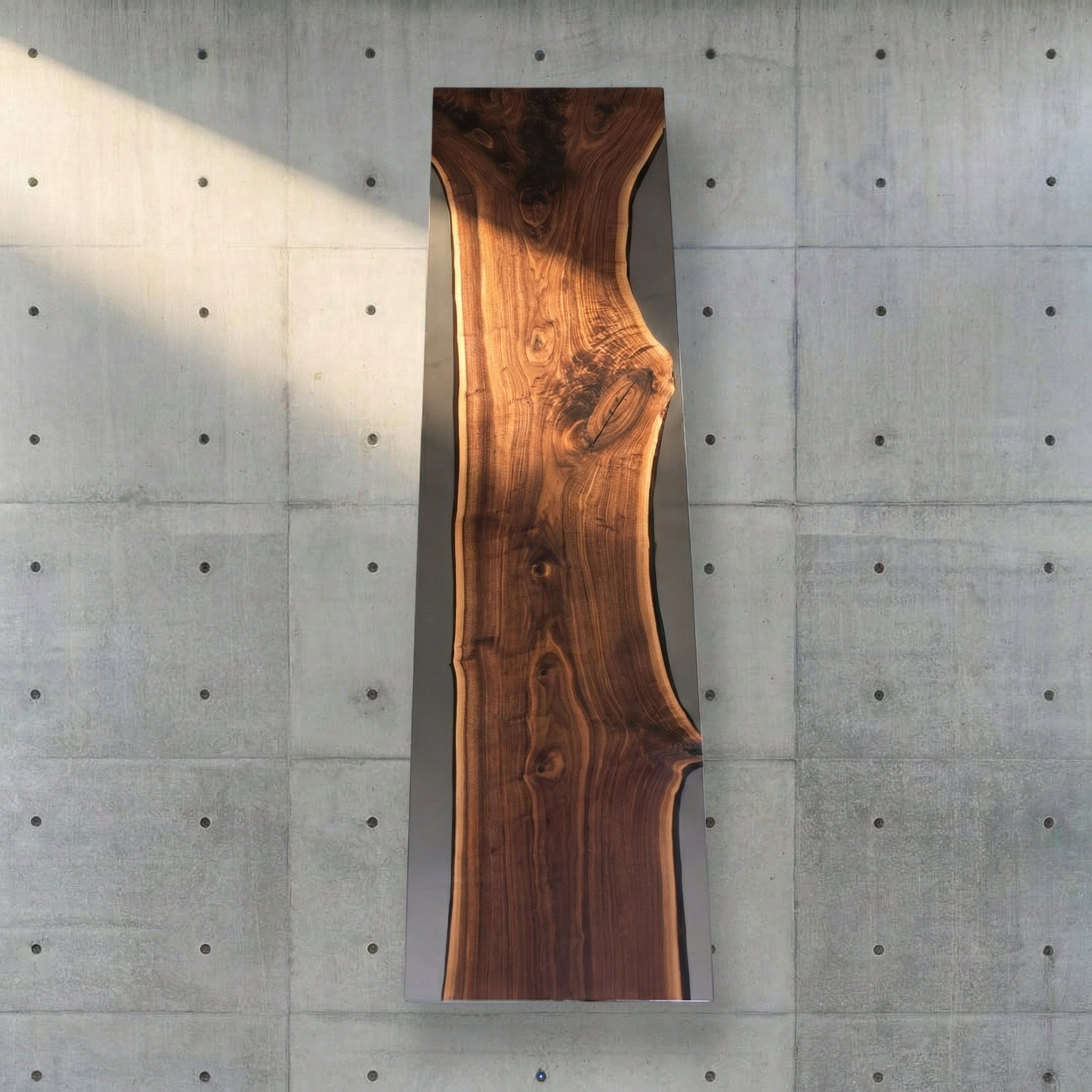 Crystawood American Black Walnut Epoxy Resin Table - 163.4x39.4x2.0"