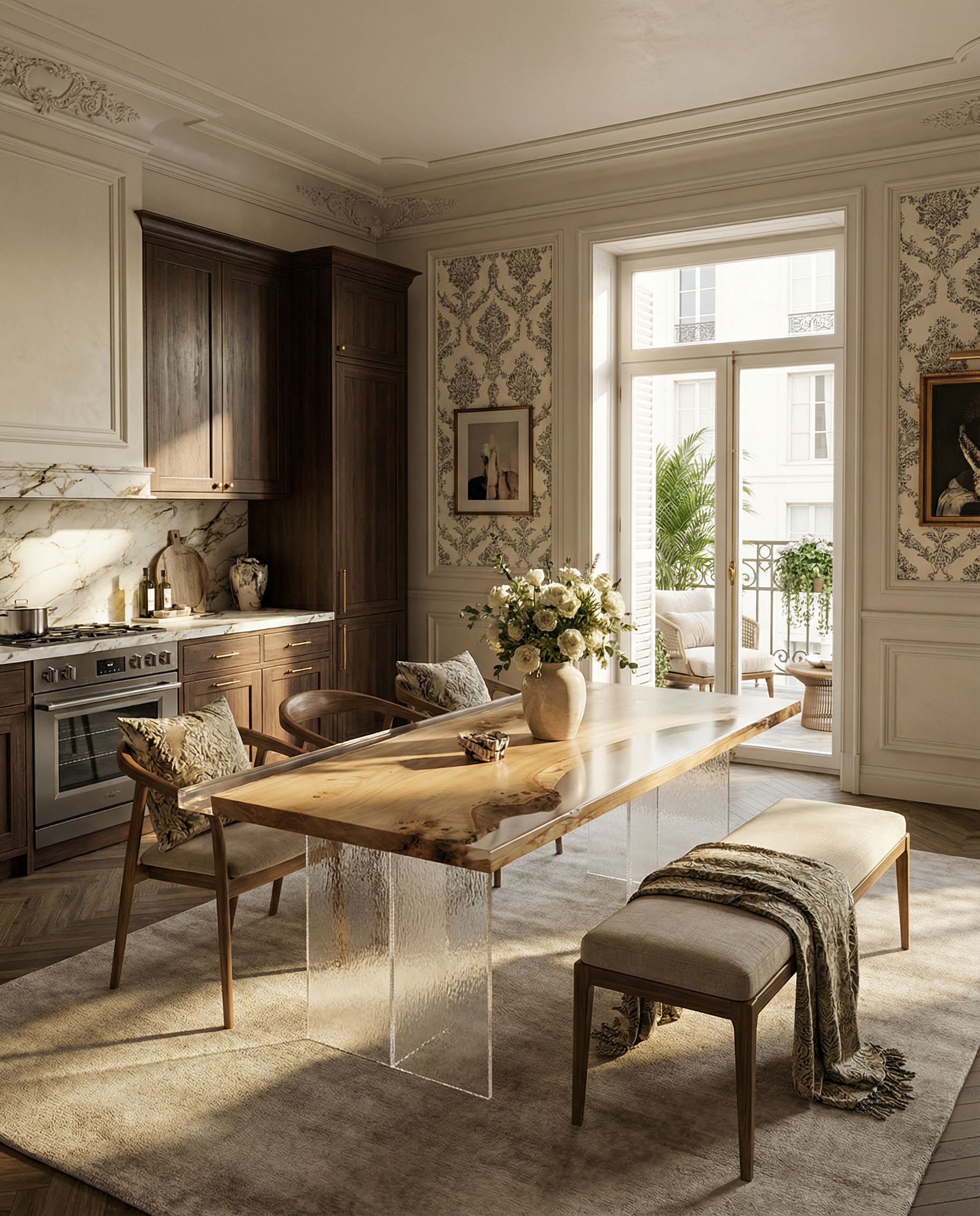 Poplar Epoxy Resin Table | Contemporary Handmade Design