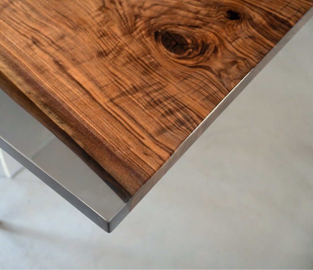 American Black Walnut Resin Table | Premium Handmade Dining Furniture