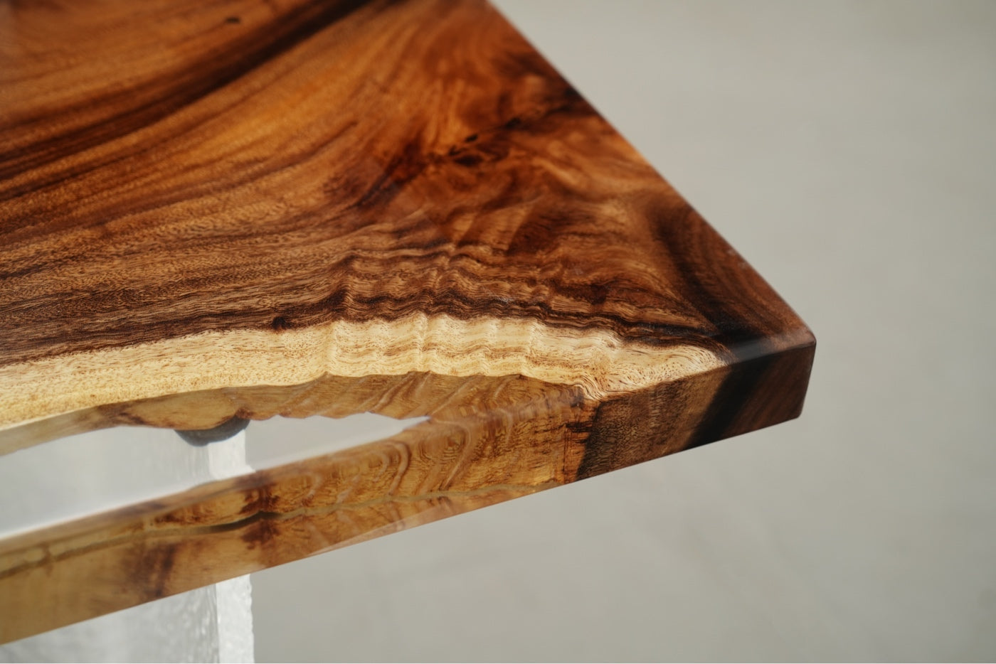 Suar Wood Epoxy Resin Table | Rustic Custom Furniture