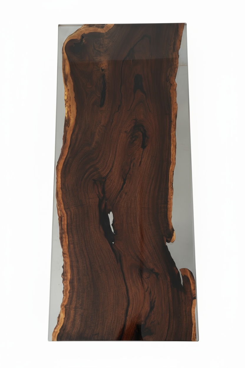 Ebony Wood Epoxy Resin Dining Table | Modern Custom Wood Craftsmanship